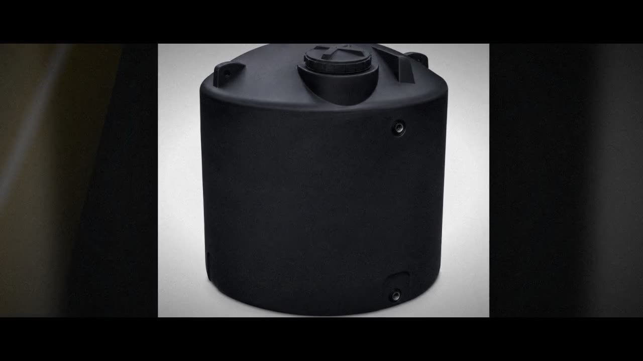 2700 Gallon Plastic Vertical Water Storage Tank in Black video