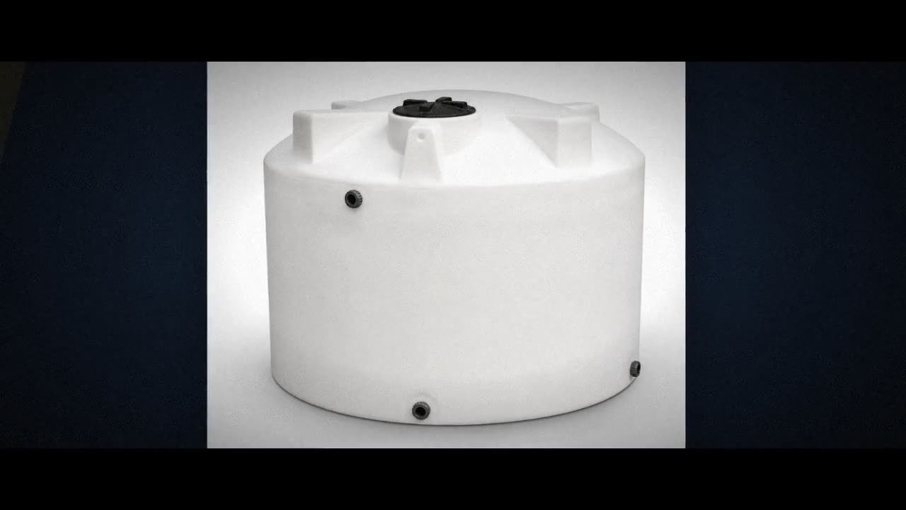 2700 Gallon Plastic Vertical Water Storage Tank in Green video