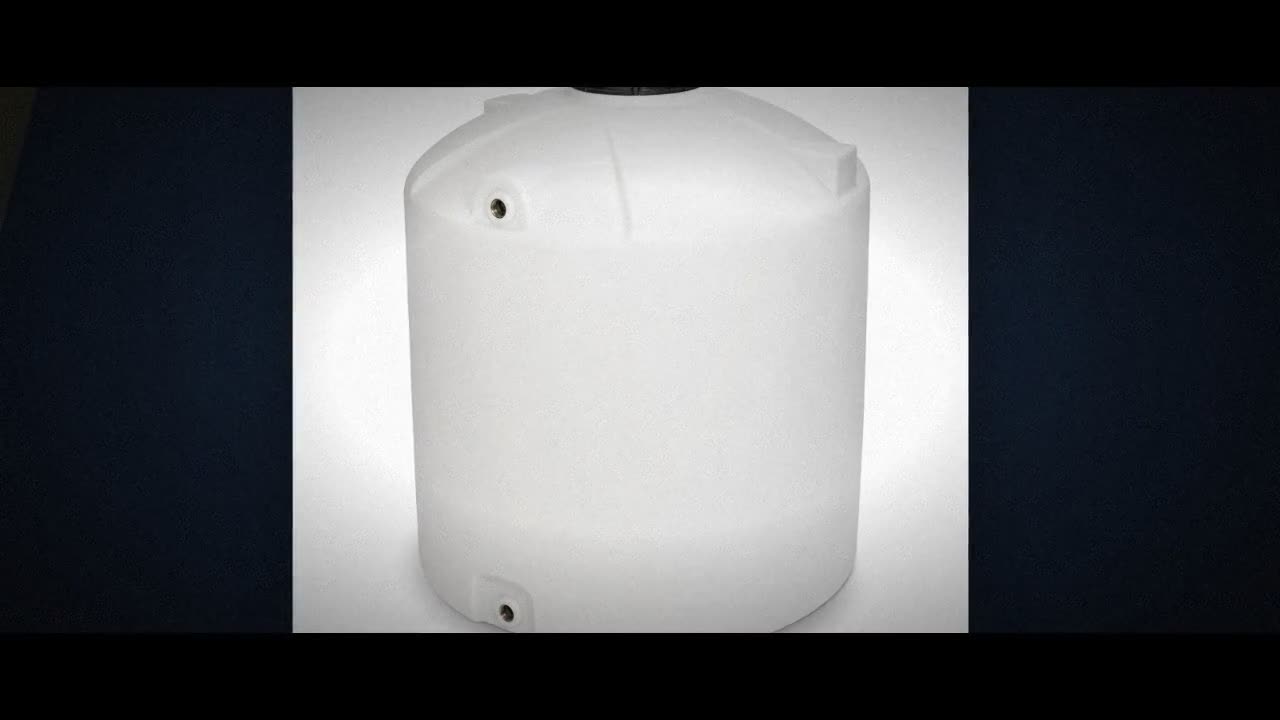 3000 Gallon Plastic Vertical Water Storage Tank in White video