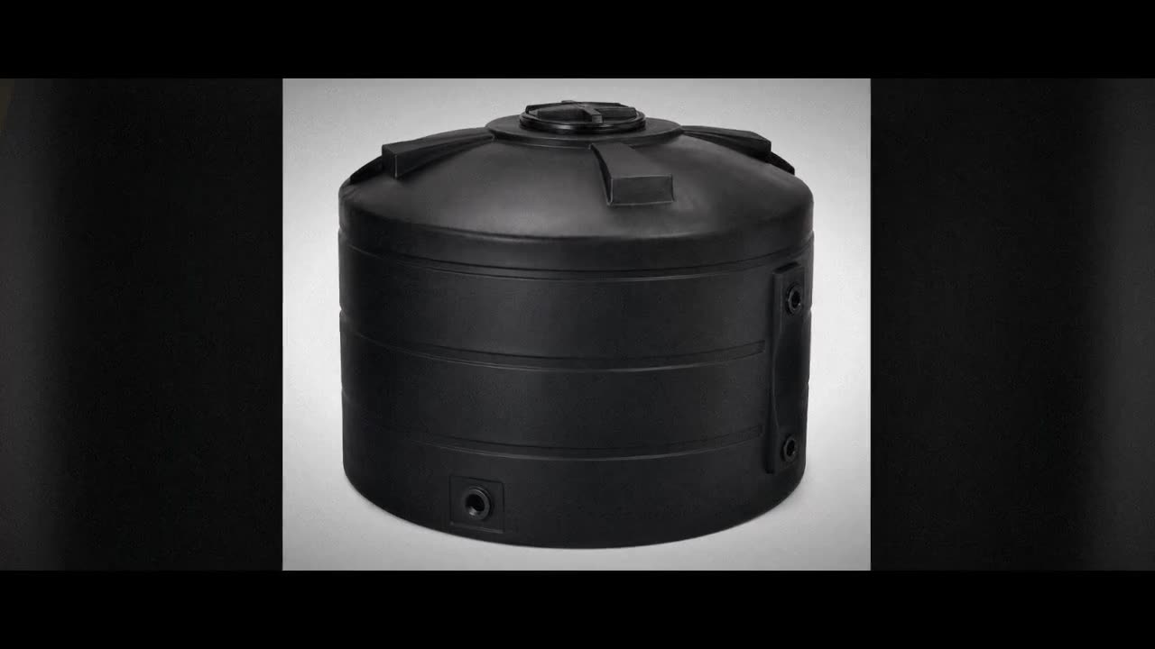 3100 Gallon Plastic Vertical Water Storage Tank in Black video
