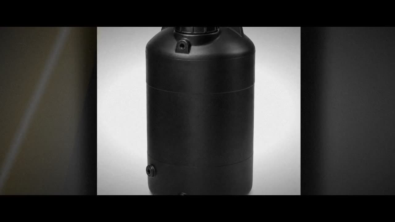 165 Gallon Plastic Vertical Water Storage Tank in Black video