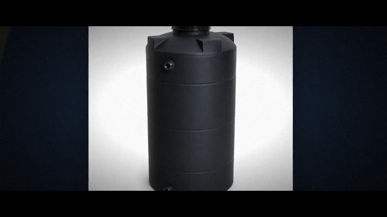 200 Gallon Plastic Vertical Water Storage Tank in Black video