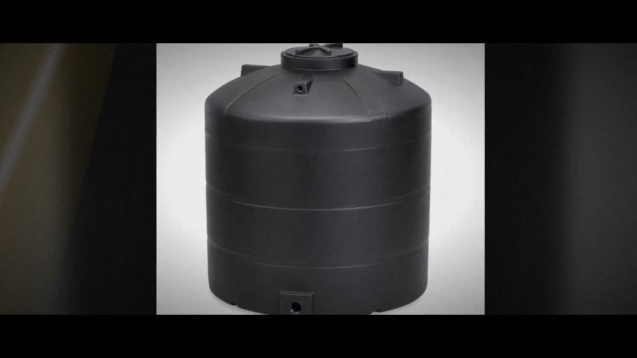 3200 Gallon Plastic Vertical Water Storage Tank in Black video