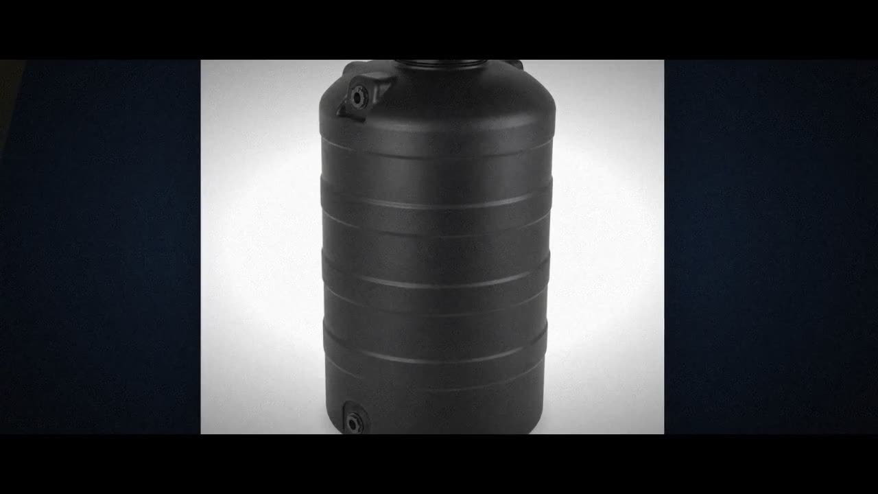 250 Gallon Plastic Vertical Water Storage Tank in Black video