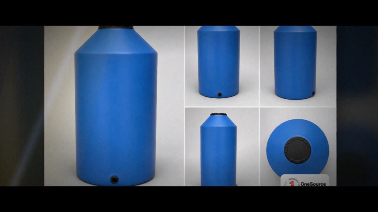 Chem-Tainer 300 Gallon HDPE Vertical Liquid Storage Tank in Blue video