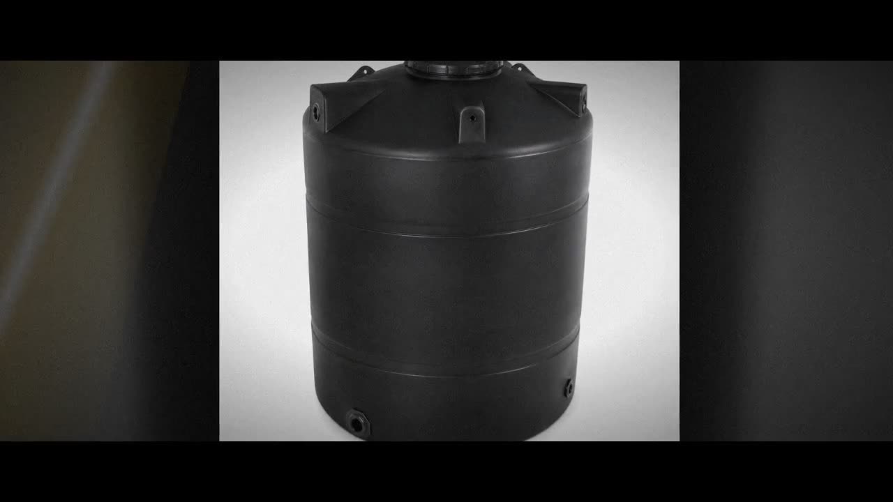 4000 Gallon Plastic Vertical Water Storage Tank in Black video