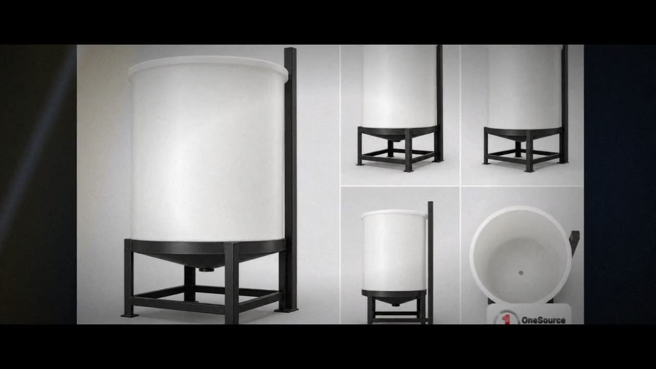 Chem-Tainer 250 Gallon 20 Degree Plastic Vertical Cone Bottom Tank video