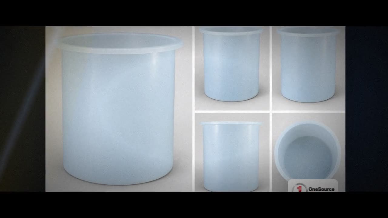 Chem-Tainer 275 Gallon PP Cylindrical Open Top Tank video
