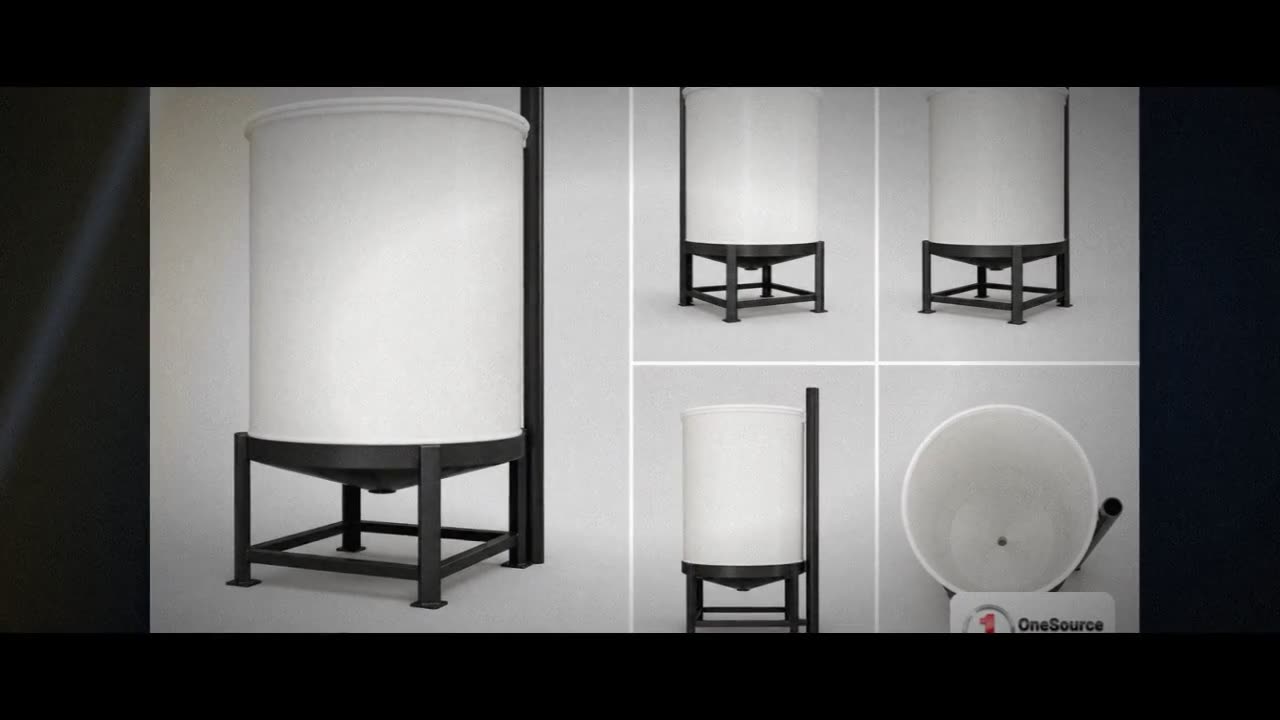 Chem-Tainer 350 Gallon 20 Degree Plastic Vertical Cone Bottom Tank video