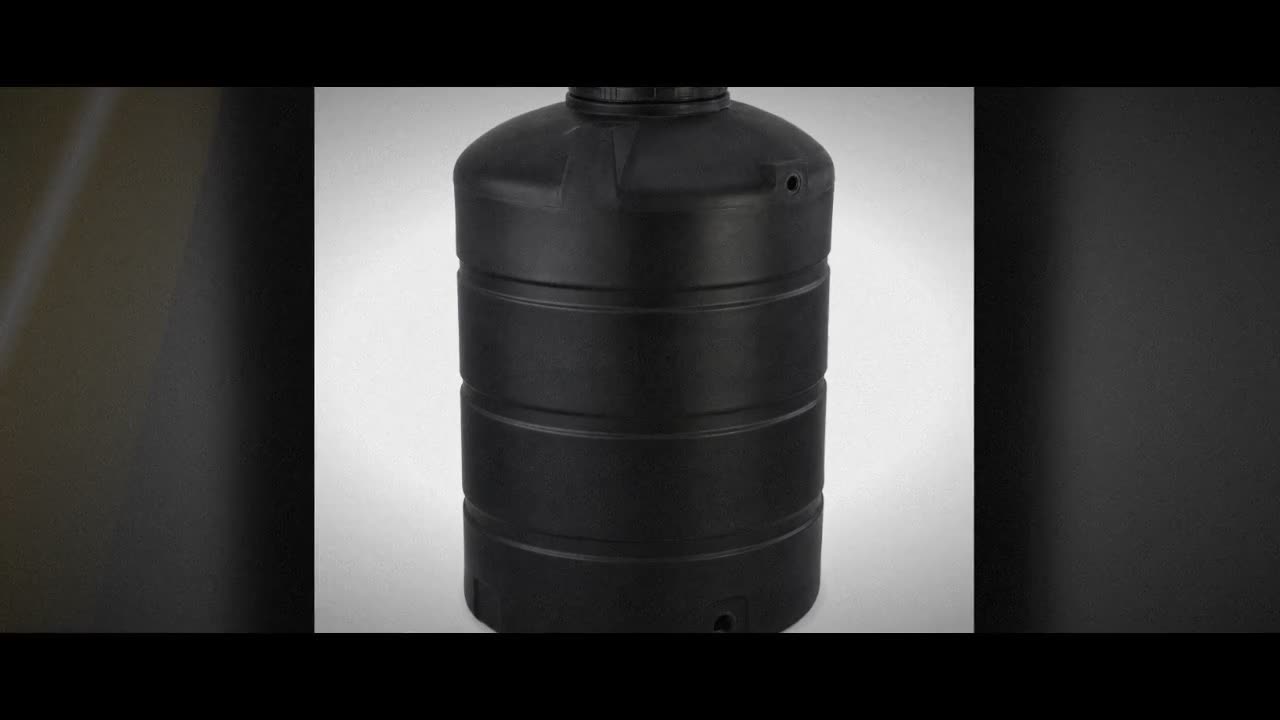 4500 Gallon Plastic Vertical Water Storage Tank in Black video