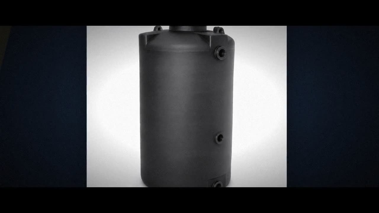 550 Gallon Plastic Vertical Water Storage Tank in Black video