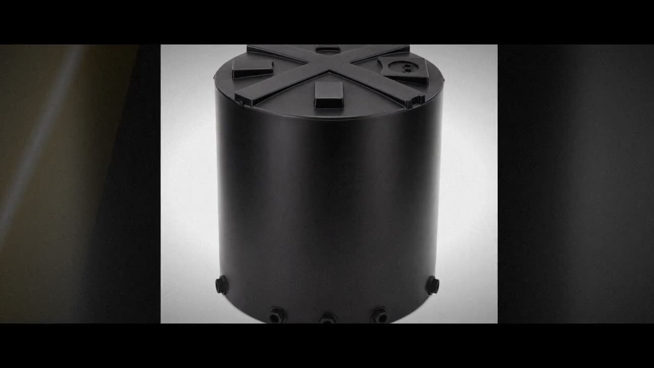 5000 Gallon Plastic Vertical Water Storage Tank in Black video