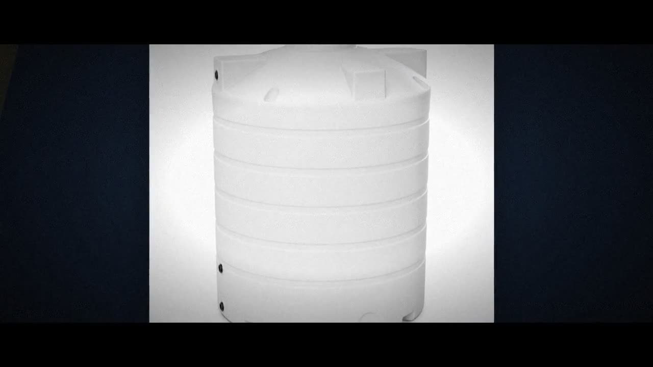 5000 Gallon Plastic Vertical Water Storage Tank in White video