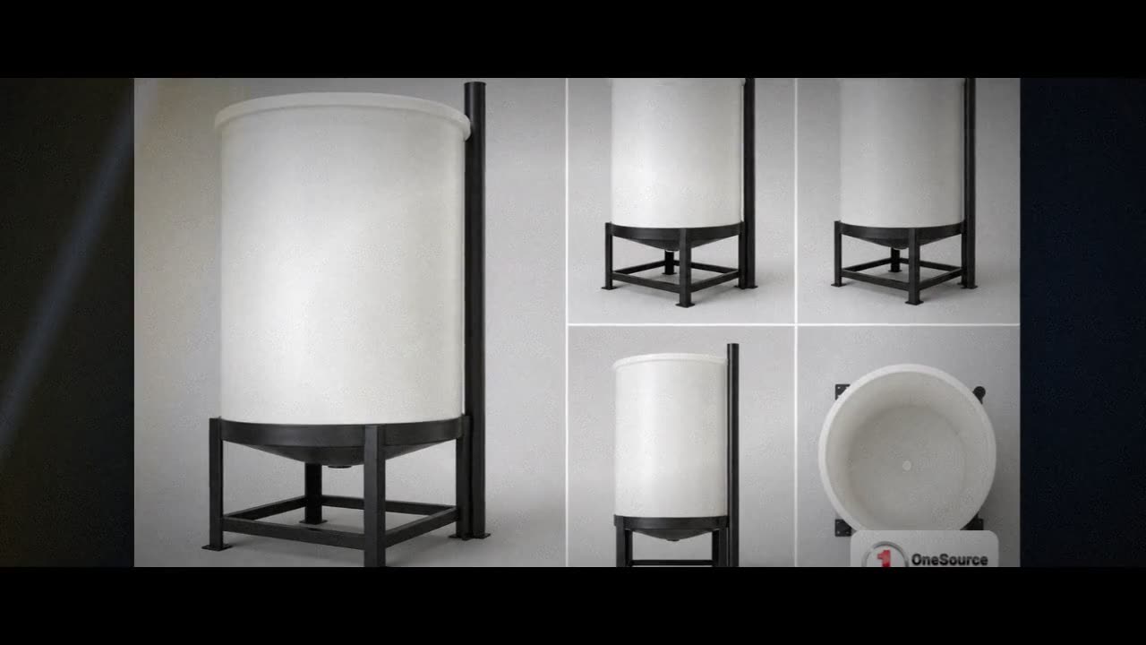 Chem-Tainer 750 Gallon 15 Degree Plastic Vertical Cone Bottom Tank video
