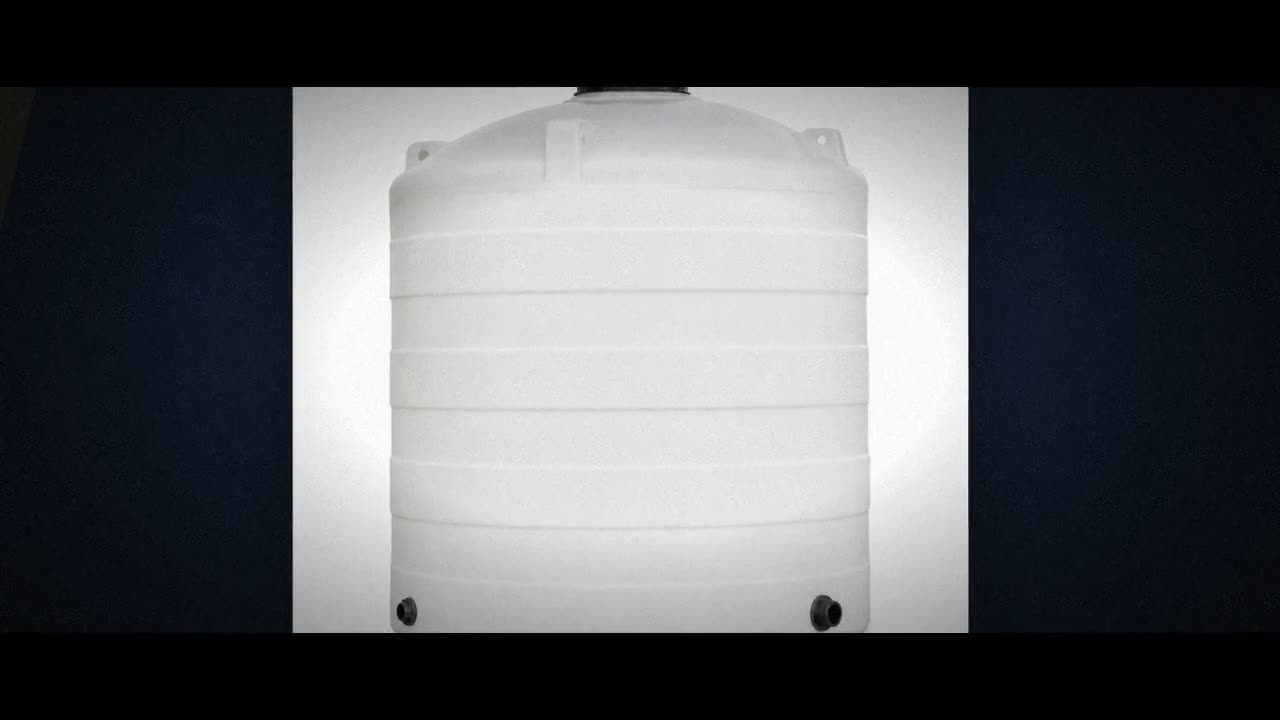 6400 Gallon Plastic Vertical Water Storage Tank in Green video