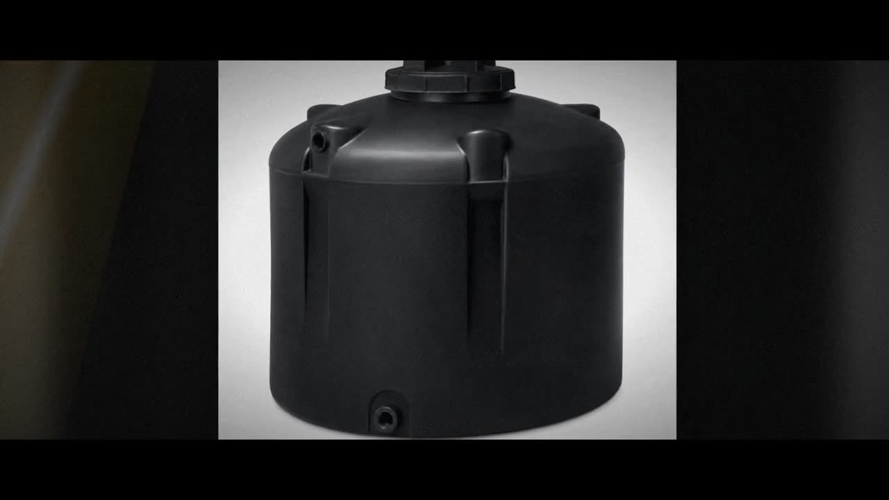 700 Gallon Plastic Vertical Water Storage Tank in Black video