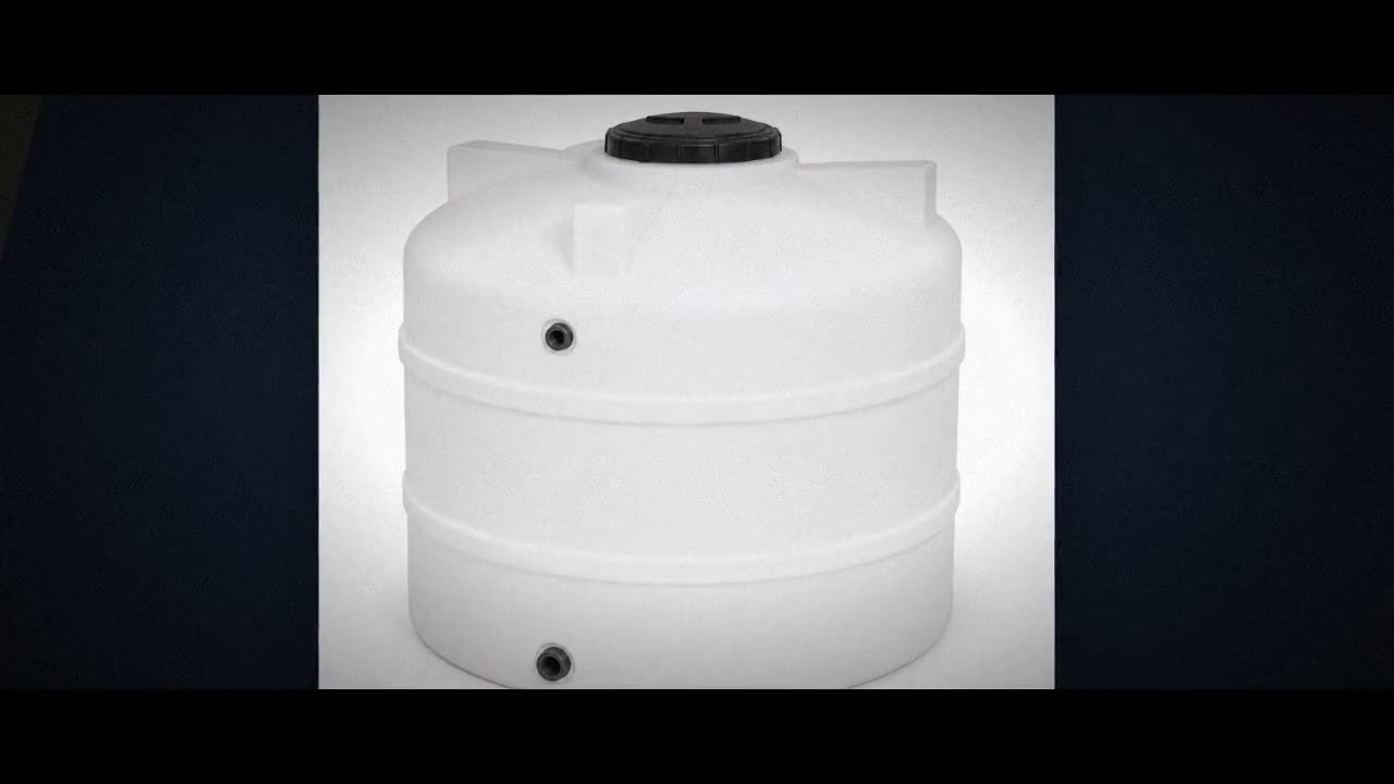 700 Gallon Plastic Vertical Water Storage Tank in Green video