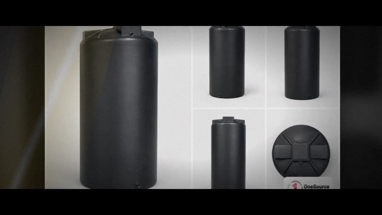 Chem-Tainer 750 Gallon Plastic Vertical Water Storage Tank in Black video