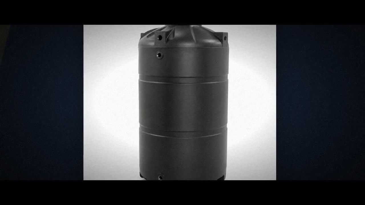 850 Gallon Plastic Vertical Water Storage Tank in Black video