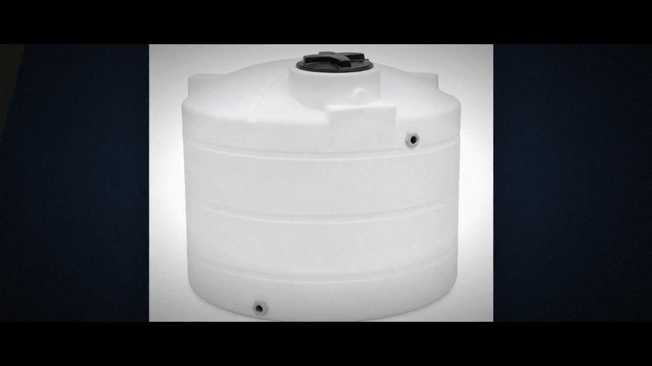 1200 Gallon Plastic Vertical Water Storage Tank in Green video
