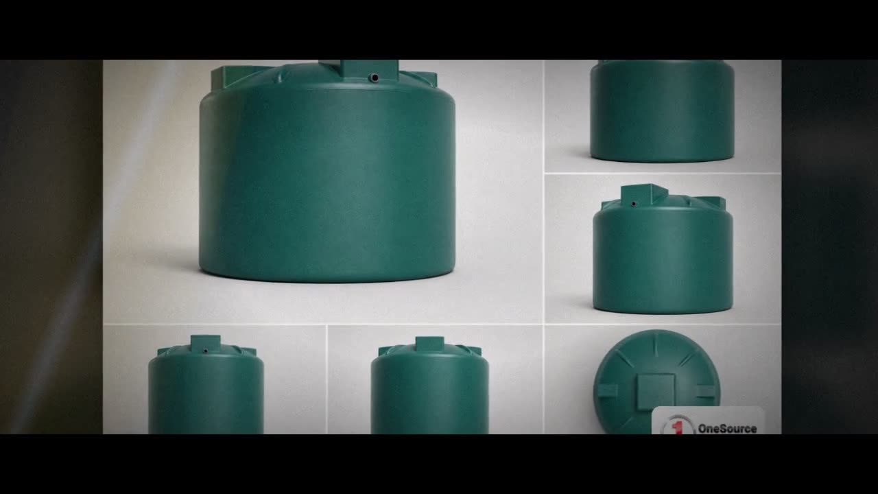 Chem-Tainer 1150 Gallon Plastic Vertical Water Storage Tank in Green video