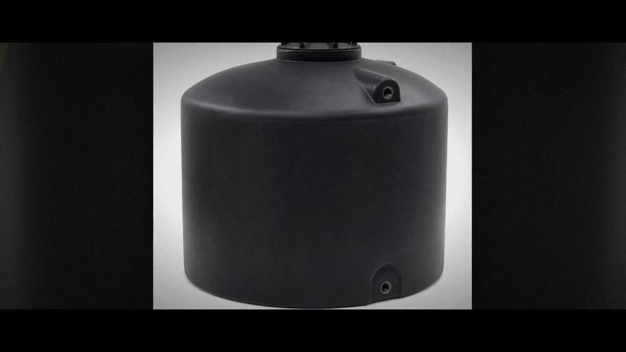 1700 Gallon Plastic Vertical Water Storage Tank in Black video
