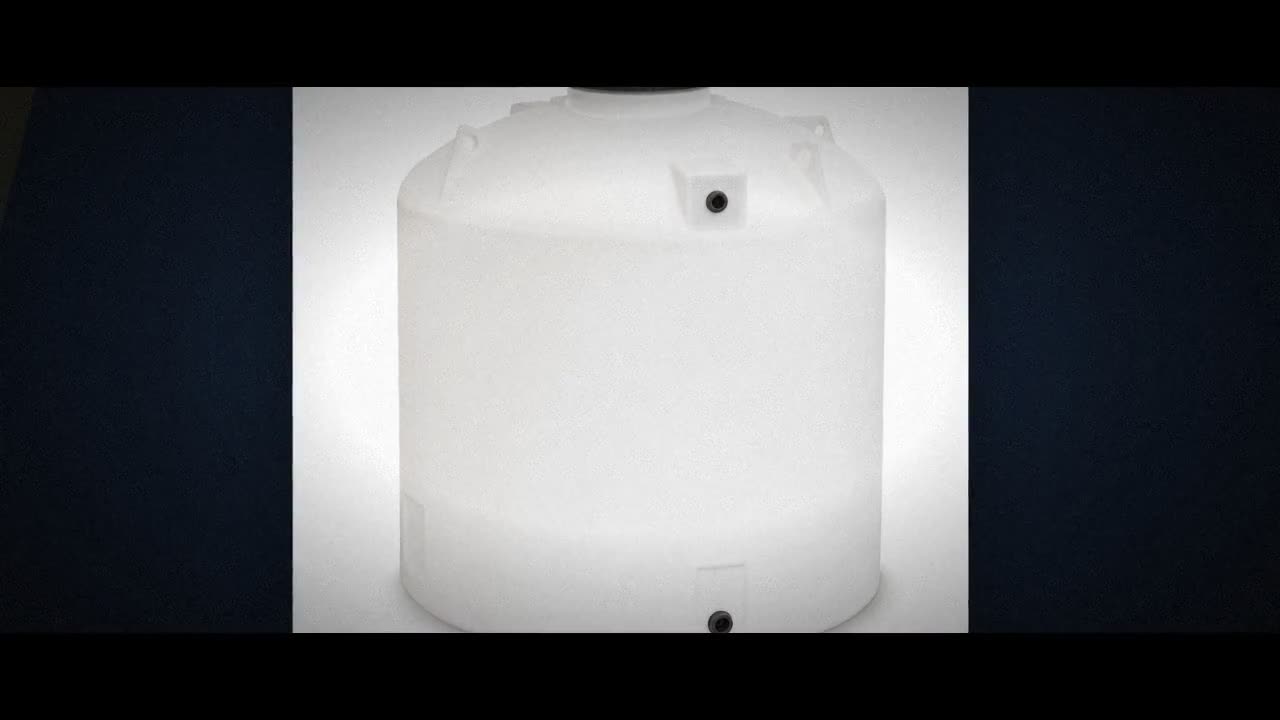 1700 Gallon Plastic Vertical Water Storage Tank in Blue video
