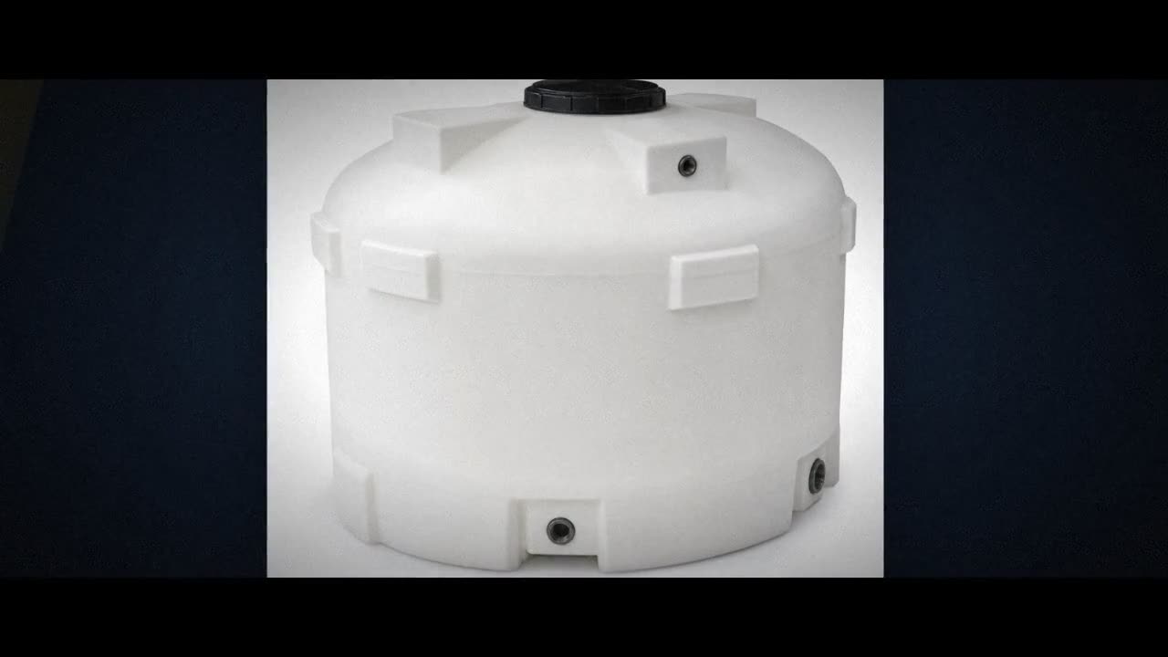 1700 Gallon Plastic Vertical Water Storage Tank in Green video