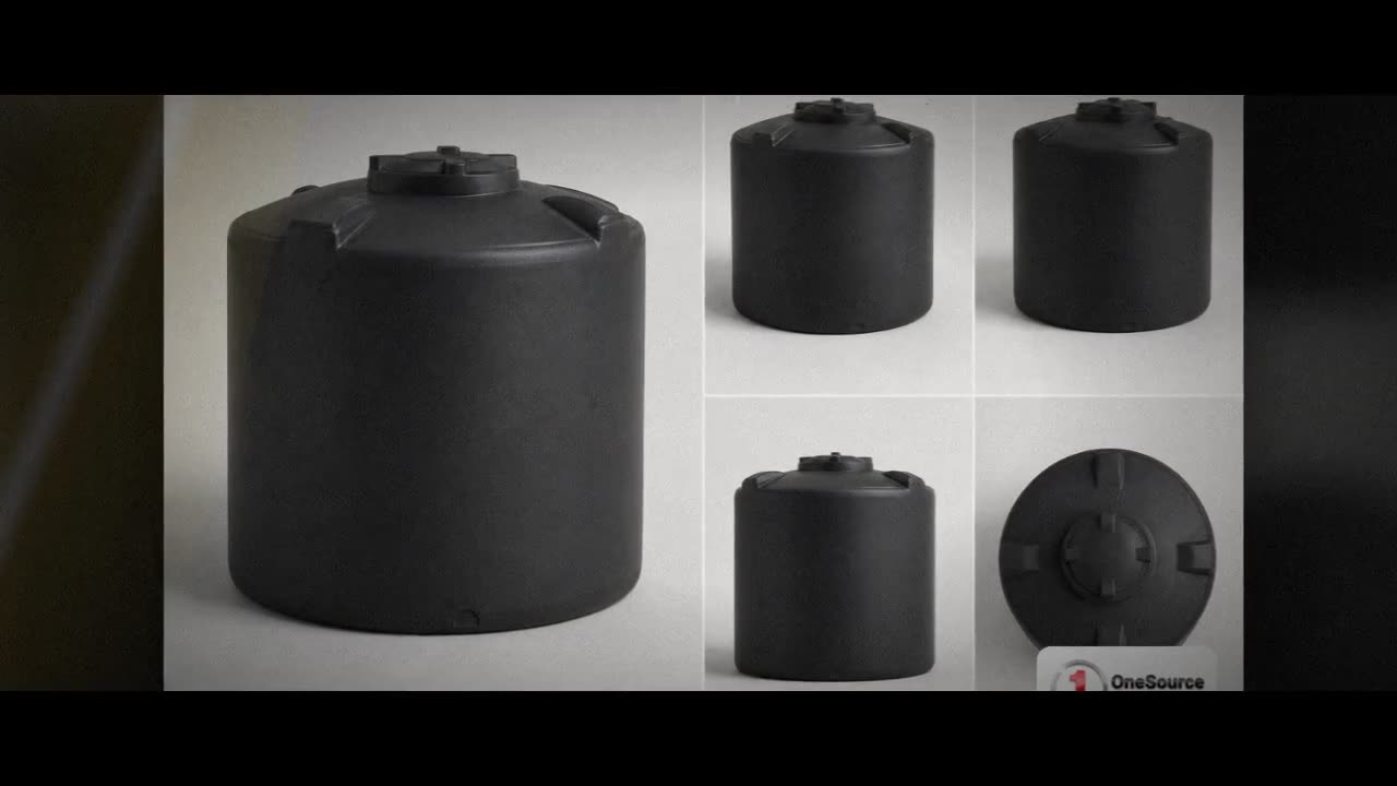 Chem-Tainer 1550 Gallon Black Vertical Water Storage Tank video
