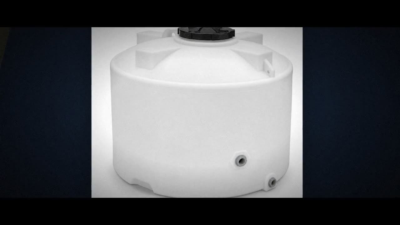 1550 Gallon Plastic Vertical Water Storage Tank in Green video