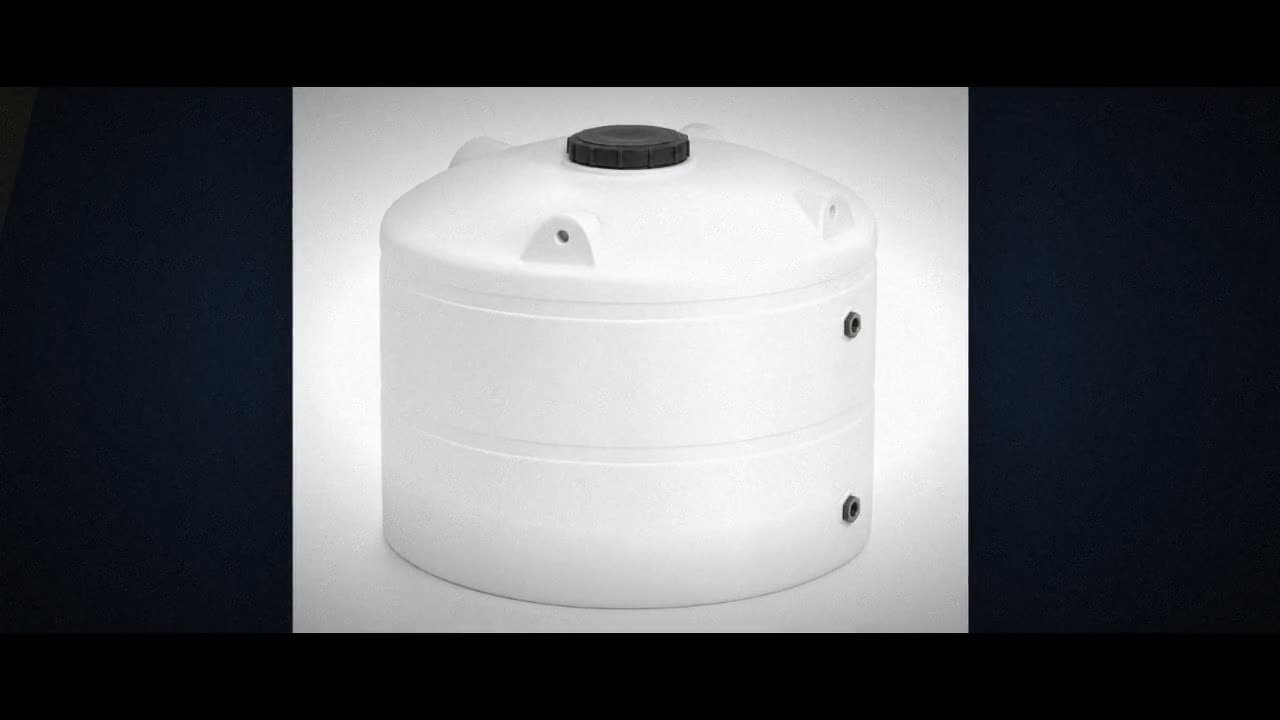 1550 Gallon Plastic Vertical Water Storage Tank in White video
