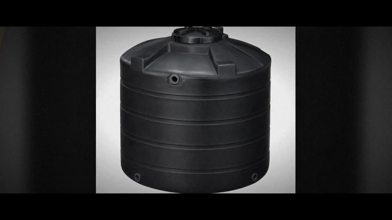 2500 Gallon Plastic Vertical Water Storage Tank in Black video