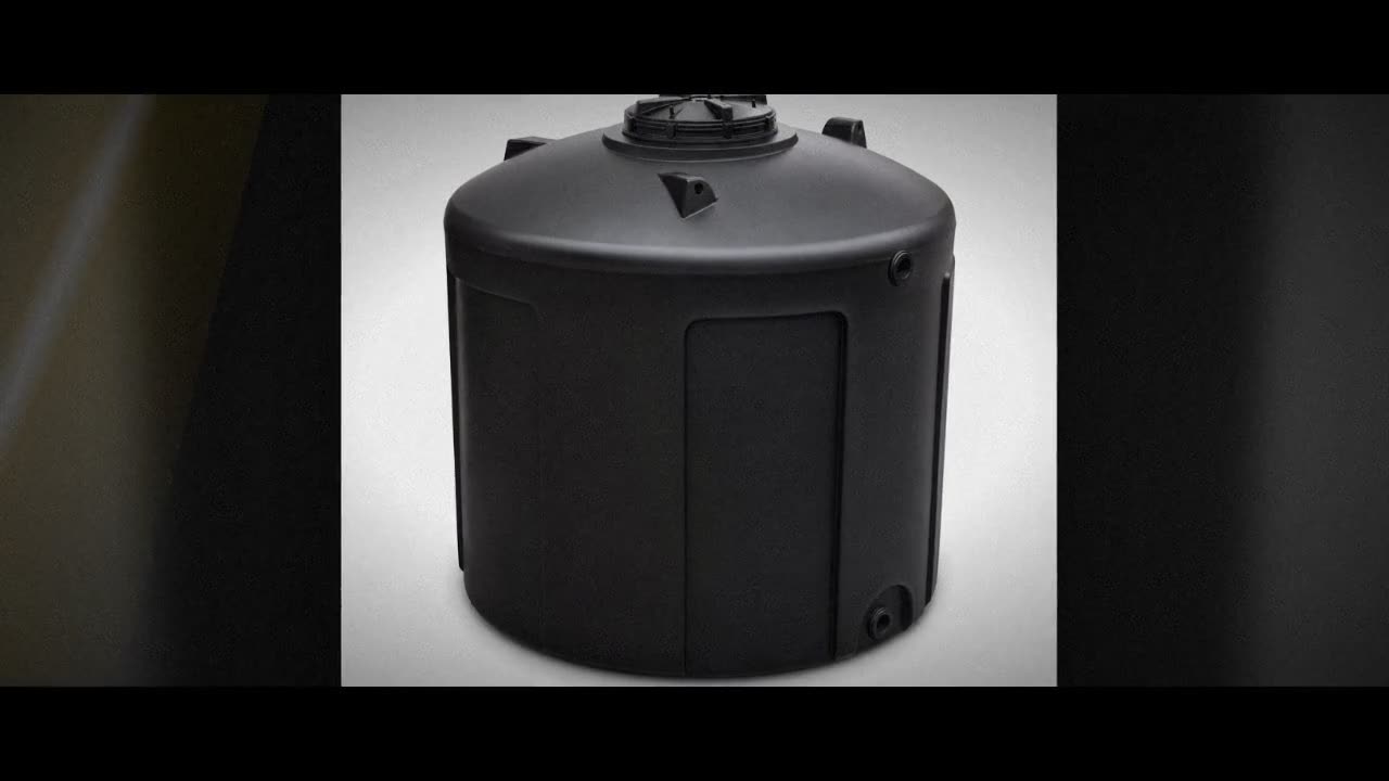 2800 Gallon Plastic Vertical Water Storage Tank in Black video