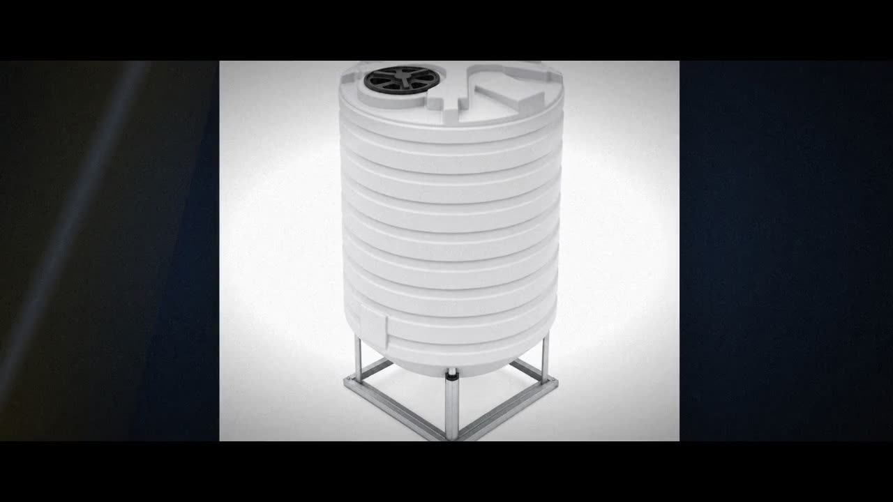 870 Gallon 15 Degree Plastic Vertical Cone Bottom Tank with Stand video