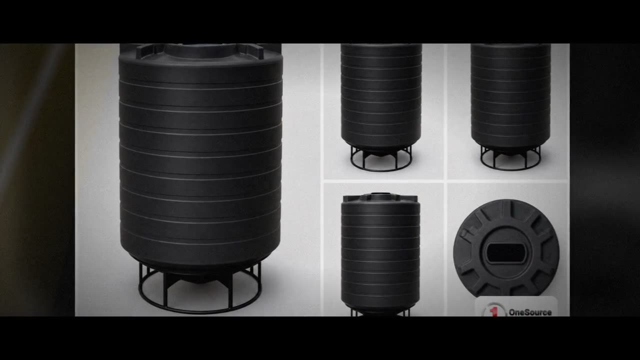 Enduraplas 1100 Gallon Black Cone Bottom Tank video