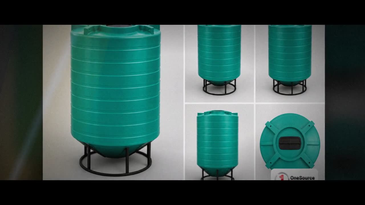 Enduraplas 1100 Gallon Green Cone Bottom Tank video