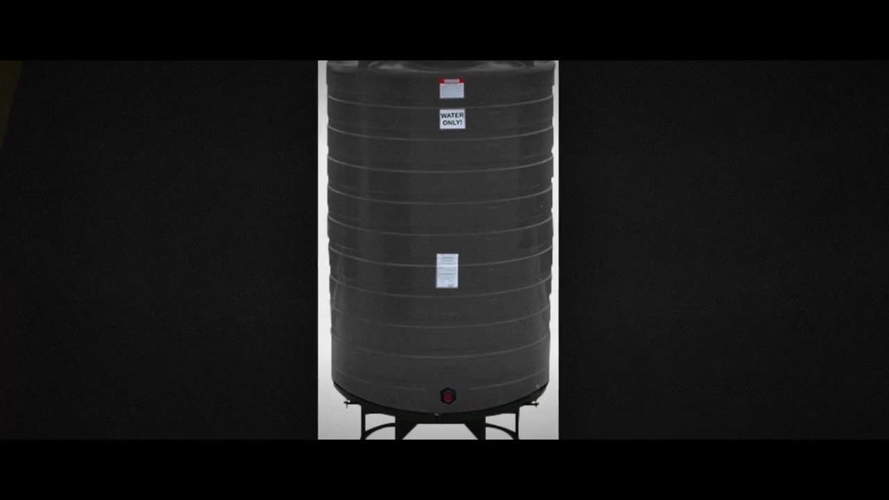 Enduraplas 1100 Gallon Black Cone Bottom Tank with Stand video