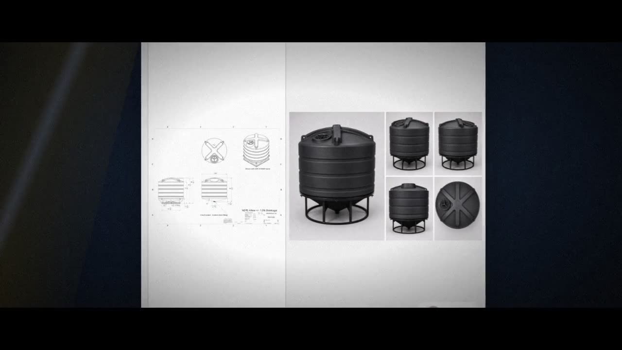 Enduraplas 1350 Gallon Black Cone Bottom Tank video