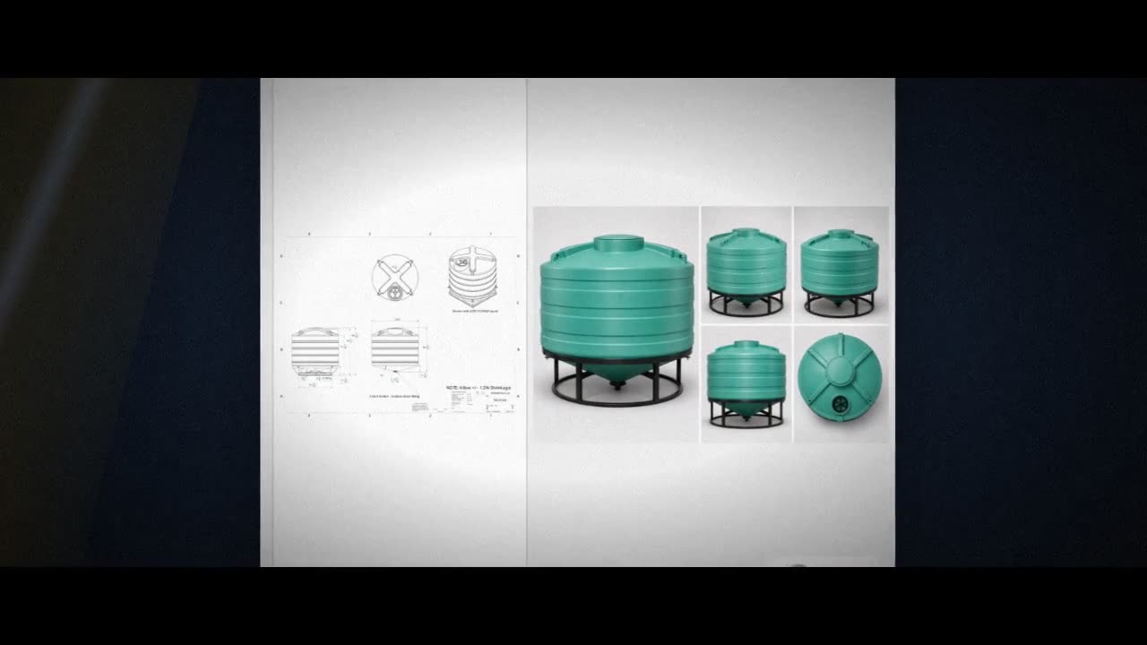 Enduraplas 1350 Gallon Green Cone Bottom Tank video