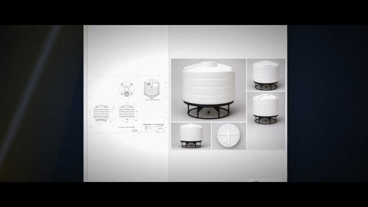 Enduraplas 1350 Gallon White Cone Bottom Tank video