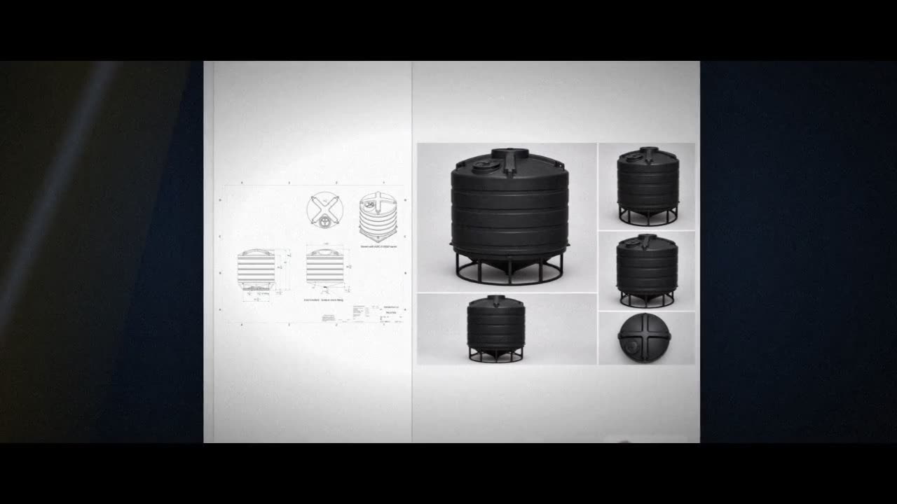 Enduraplas 1550 Gallon Black Cone Bottom Tank video