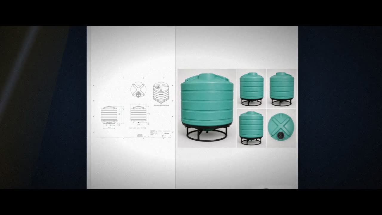 Enduraplas 1550 Gallon Green Cone Bottom Tank video