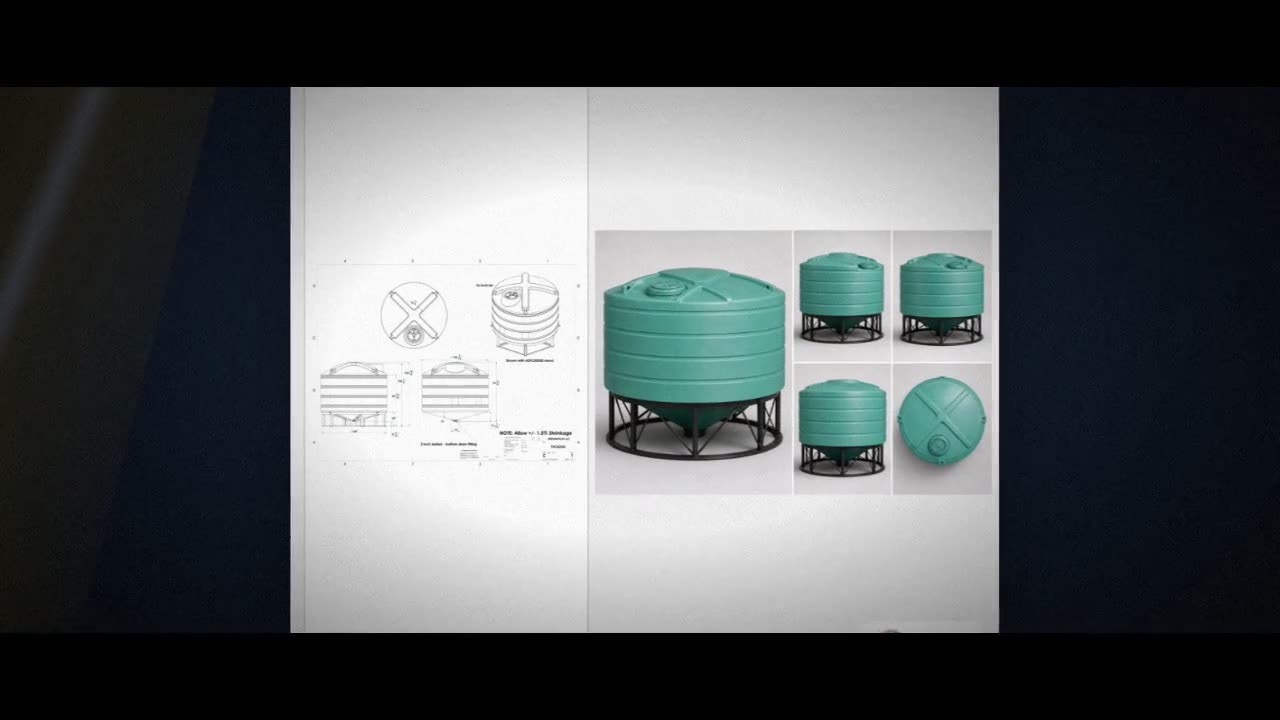 Enduraplas 2520 Gallon Green Cone Bottom Tank video