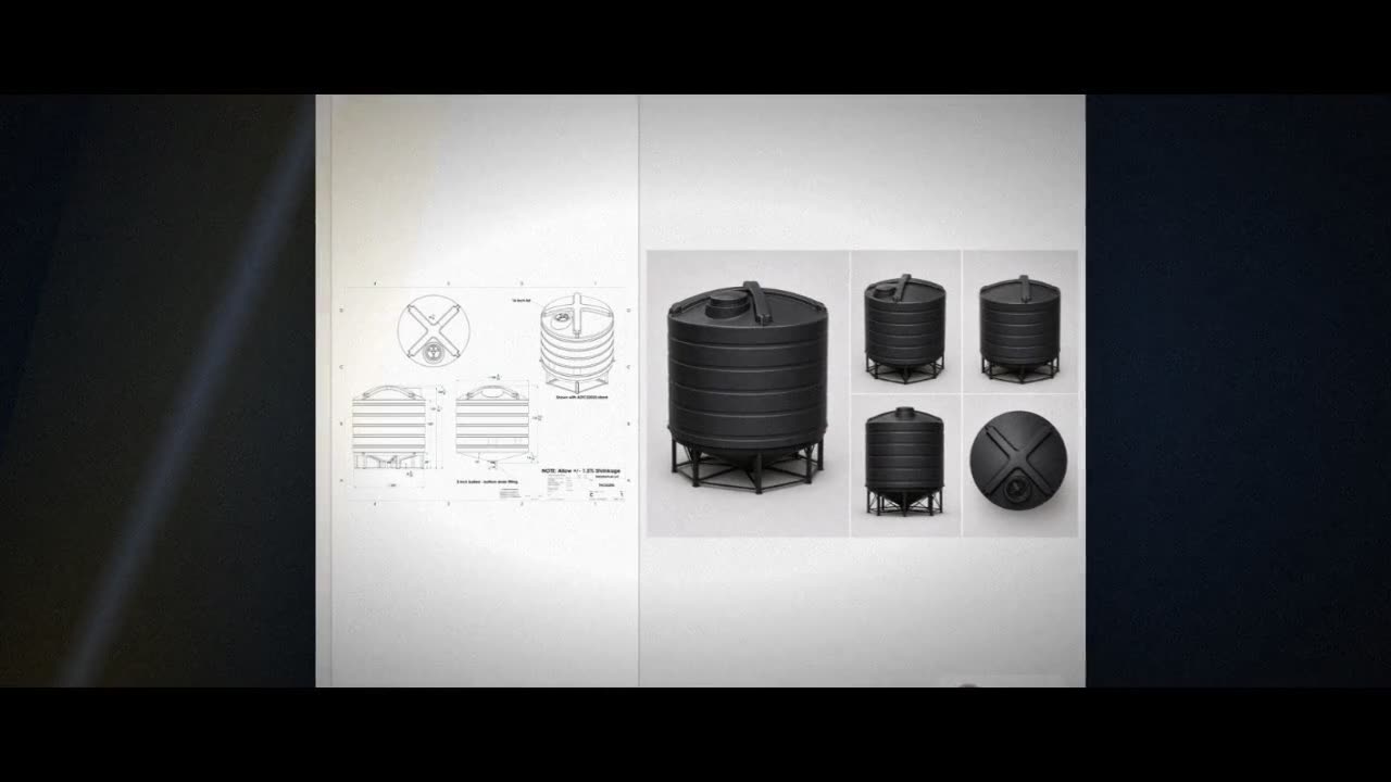 Enduraplas 3200 Gallon Black Cone Bottom Tank video