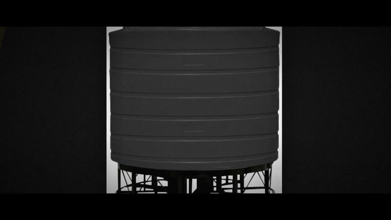 Enduraplas 3200 Gallon Black Cone Bottom Tank with Stand video