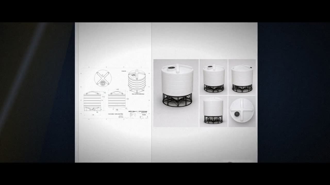 Enduraplas 3200 Gallon White Cone Bottom Tank video
