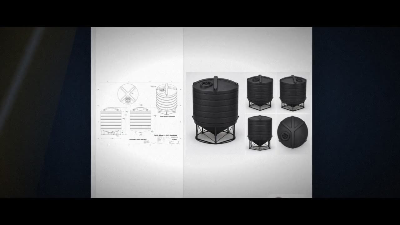 Enduraplas 4000 Gallon Black Cone Bottom Tank video