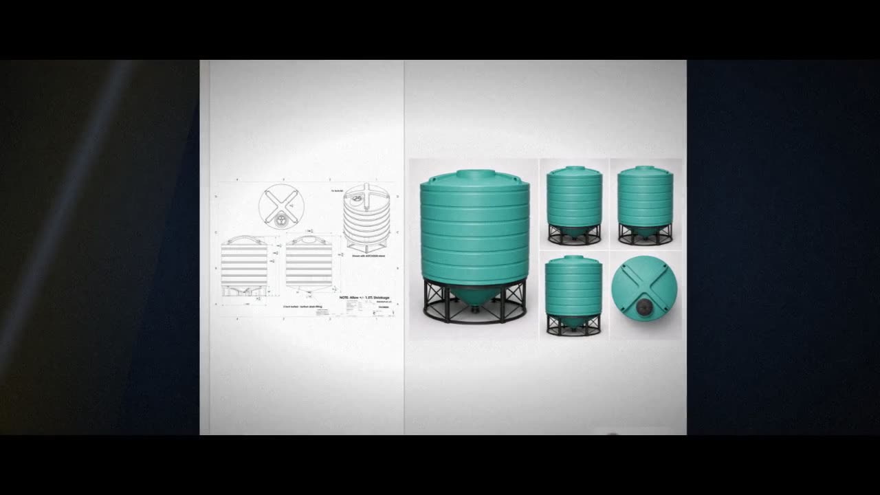 Enduraplas 4000 Gallon Green Cone Bottom Tank video