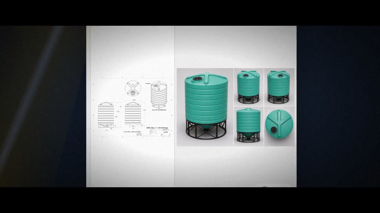 Enduraplas 5000 Gallon Green Cone Bottom Tank video