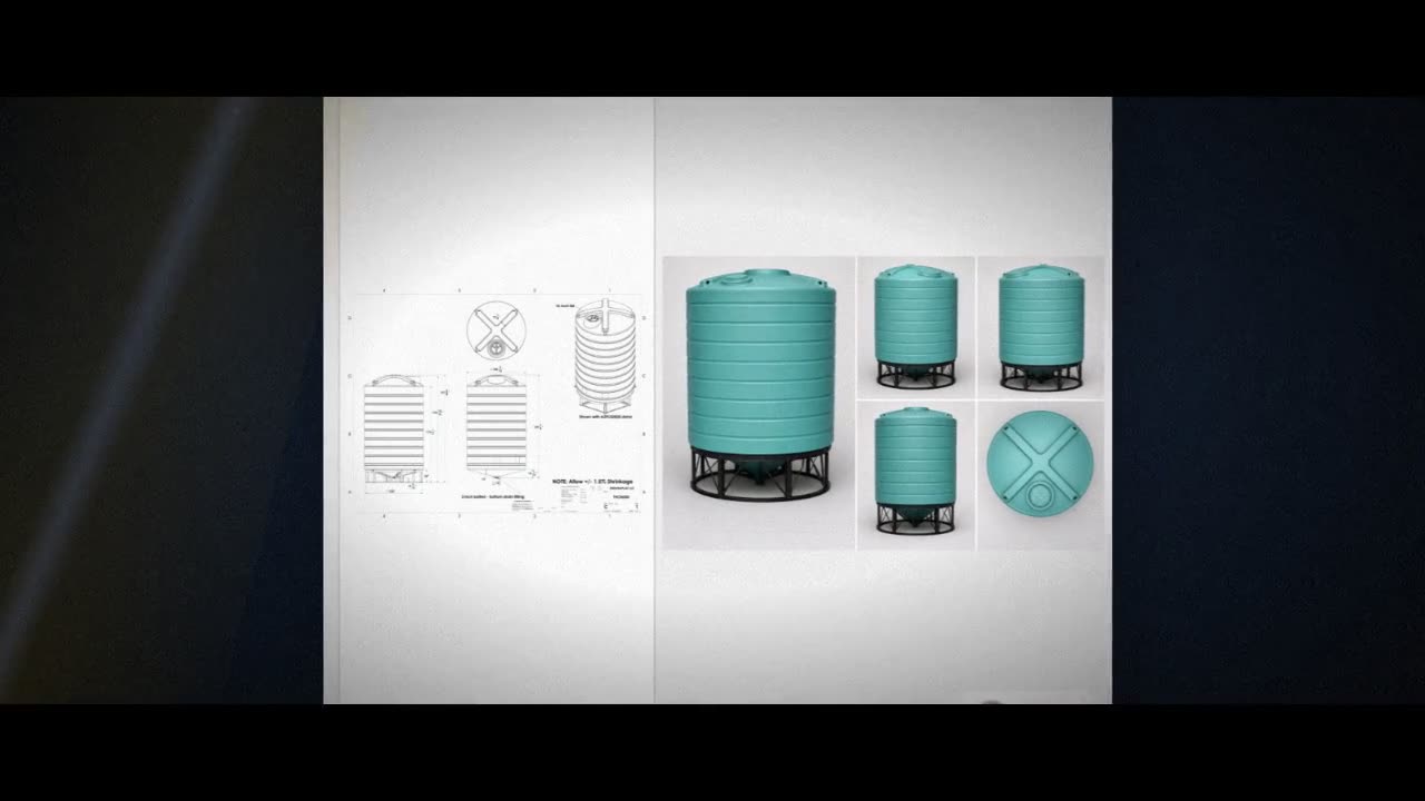Enduraplas 6000 Gallon Green Cone Bottom Tank video